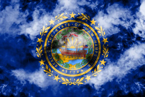 Národní vlajka amerického státu New Hampshire v boji proti GRA — Stock fotografie