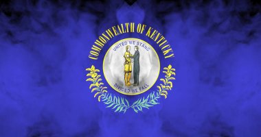 Gri bir smo karşı ABD devlet Kentucky Ulusal bayrağı