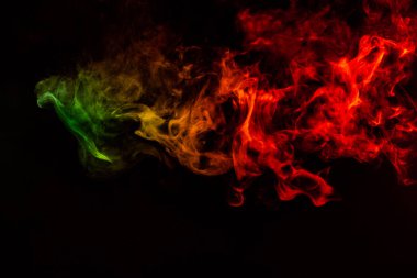 Neon parlak ışık duman Güzel yatay sütun