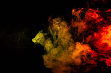 Neon parlak ışık duman Güzel yatay sütun