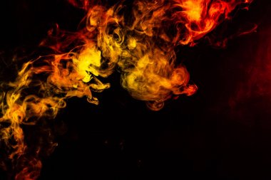 Neon parlak ışık duman Güzel yatay sütun