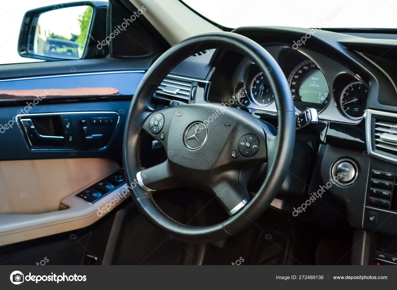 View To The White Interior Of Mercedes E Class W212 With Dashb Stock Editorial Photo C Aleksandrkondratov