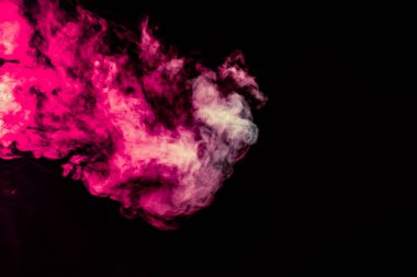 Kalıplardan duman sarma bulutları ile renkli arka plan