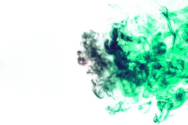 Kalıplardan duman sarma bulutları ile renkli arka plan