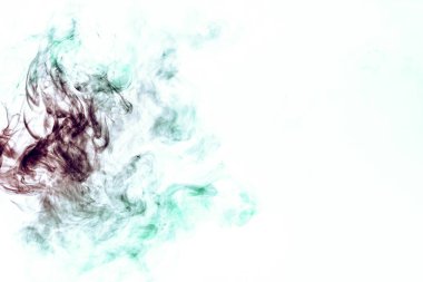 Kalıplardan duman sarma bulutları ile renkli arka plan