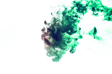 Kalıplardan duman sarma bulutları ile renkli arka plan