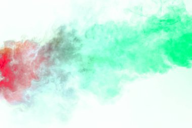 Kalıplardan duman sarma bulutları ile renkli arka plan