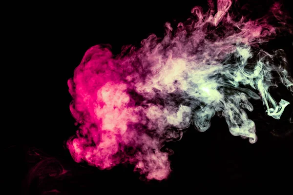 Fond coloré avec des nuages de fumée sinueux à partir de motifs de — Photo