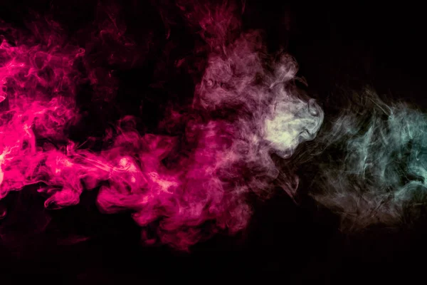 Colored background with winding clouds of smoke from patterns of — Stock Photo, Image