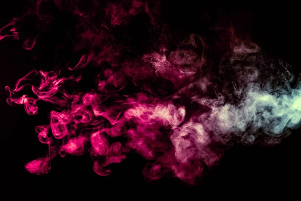 Kalıplardan duman sarma bulutları ile renkli arka plan