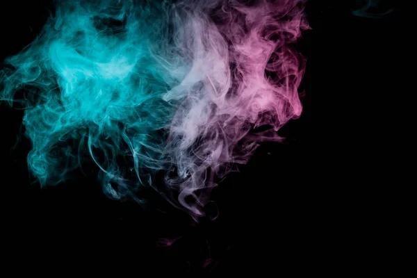 彩色背景与蜿蜒的烟雾云从模式 — 图库照片