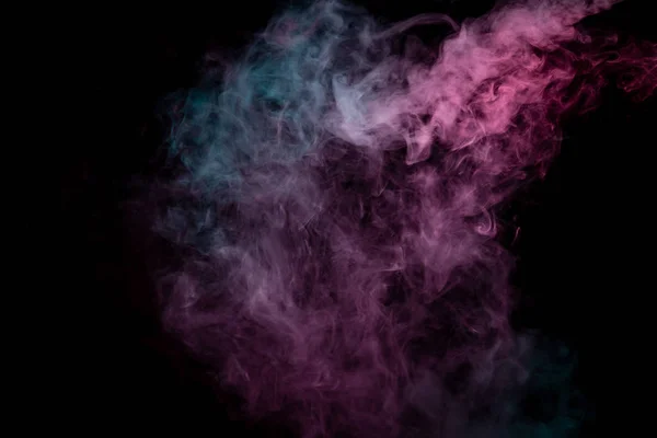 彩色背景与蜿蜒的烟雾云从模式 — 图库照片