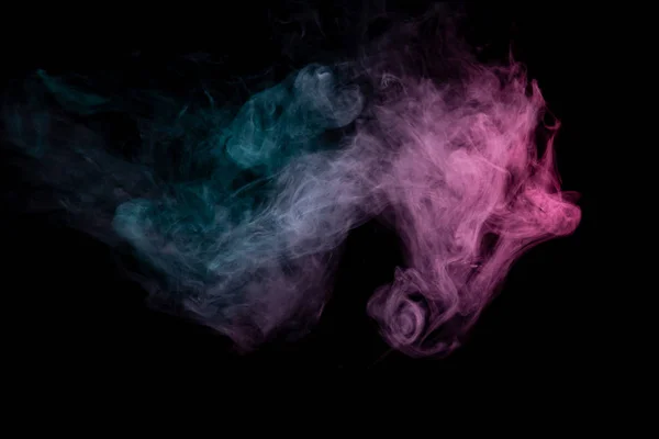 Kalıplardan duman sarma bulutları ile renkli arka plan — Stok fotoğraf