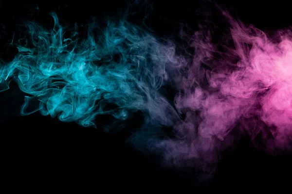 Gekleurde achtergrond met kronkelende wolken van rook uit patronen van — Stockfoto