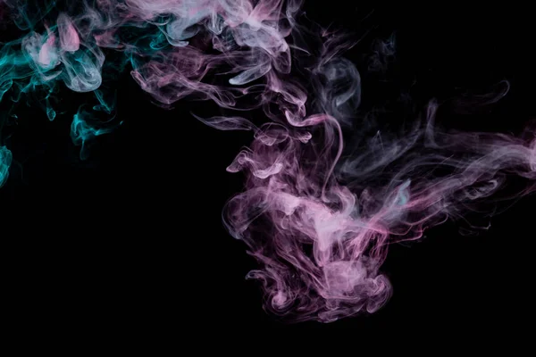 Fond coloré avec des nuages de fumée sinueux à partir de motifs de — Photo