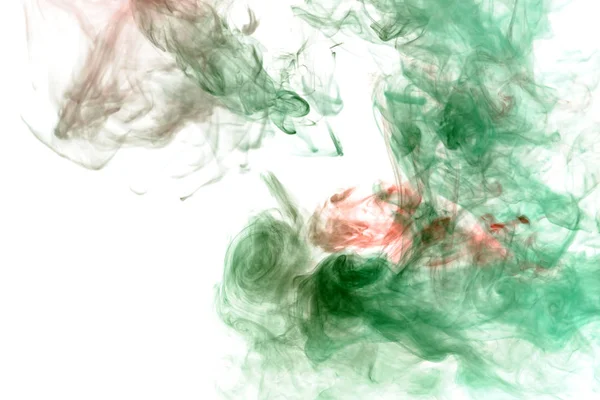 Beyaz bir desen şeklinde rasgele şekil yeşil dalgalar 