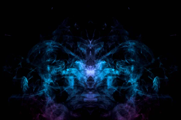 Ein mystisches Bild einer Kreatur oder eines Geistes aus dünnen blauen Linien — Stockfoto