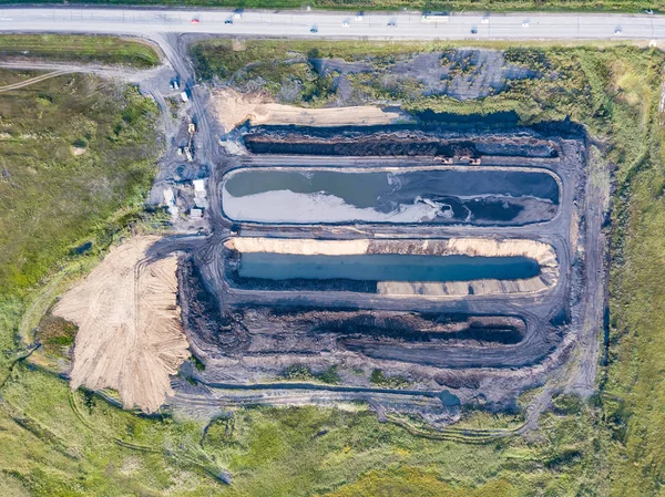 Min çıkarma ve aklama için bir taş ocağıhavadan görünümü