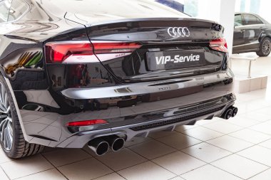 Rear view of the 2019 Audi A5 Sportback  prepared for sale and e clipart