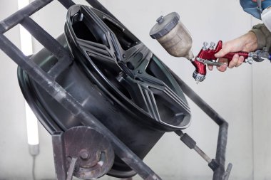 Aracın eleman gövdesi boyama - alüminyum alaşım jant 