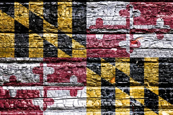 Flaga Państwowa USA Maryland w stosunku do czarnego ch — Zdjęcie stockowe