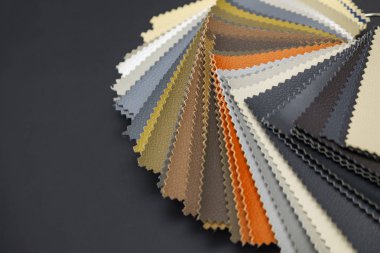 Farklı hakiki deri malzeme örnekleri ile bir katalog