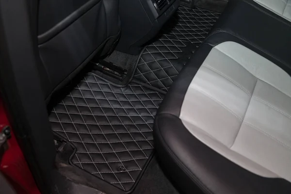 Bil 3d handgjorda mattor med diamantformade sömmar trådar av bl — Stockfoto