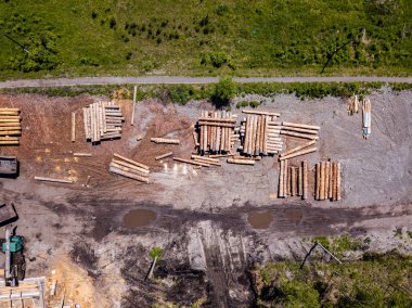 İnşaat alanının havadan görüntüsü.