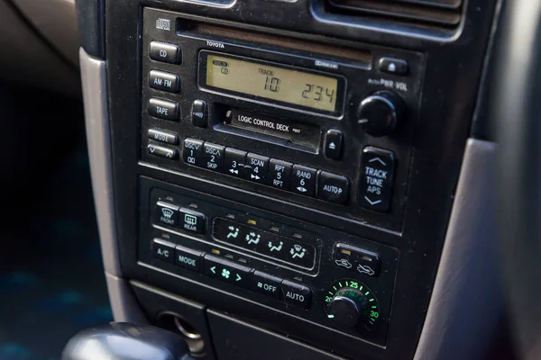 Novosibirsk Russia Interior View Audio System Climate Control Panel Toyota — Stock Photo, Image