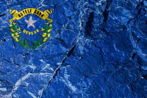 Bandeira Nacional Discreta Estado Nevada Dos Eua Fundo Azul Dia — Fotografia de Stock