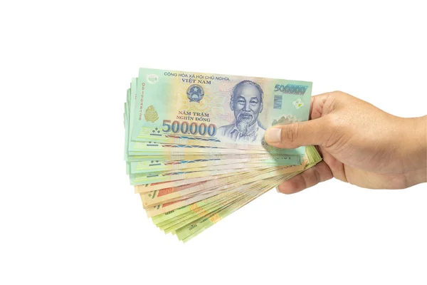 kırpma yolu Vietnam yandan (Sosyalist Cumhuriyeti Vietnam), Dong, Vnd, ödeme, para değişimi beyaz arka plan üzerinde izole para.