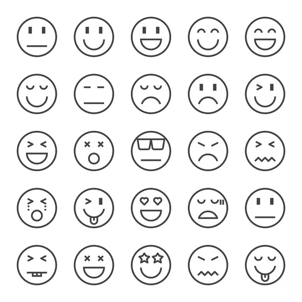 Emotion Pixel Perfect Icons Vector Line Editable Stroke 48X48 — Stock Vector