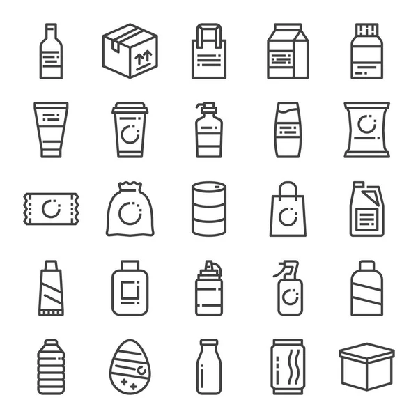 Product Packaging Pixel Perfect Icons Vector Line Editable Stroke 48X48 — Stock Vector