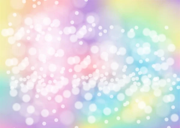 Rainbow Pastel Background Unicorn Trendy Colors Vector Design — Stock Vector