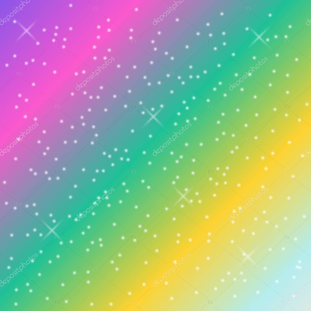 Fondo Pastel Arco Iris Colores Moda Unicornio Diseño Vectorial