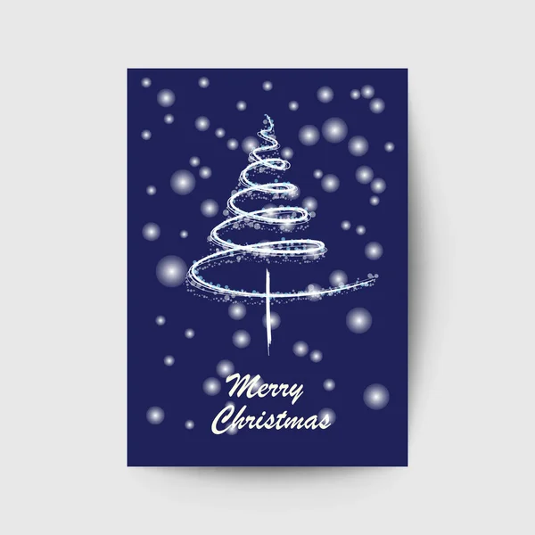 Merry Christmas Greeting Card Template Vector Design — Stock Vector