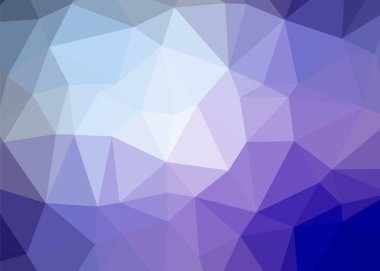 Mor ve mavi Çokgen soyut mozaik desen arka plan, vektör düşük poli dizayn