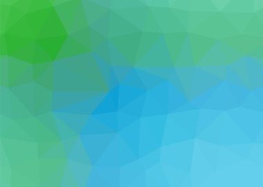 yeşil ve mavi Çokgen soyut mozaik desen arka plan, vektör düşük poli dizayn