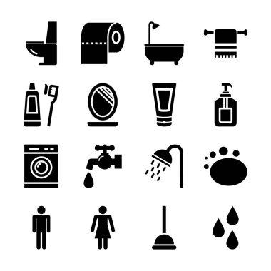 banyo katı simgeler