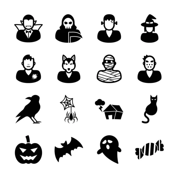 Icono sólido de Halloween — Vector de stock