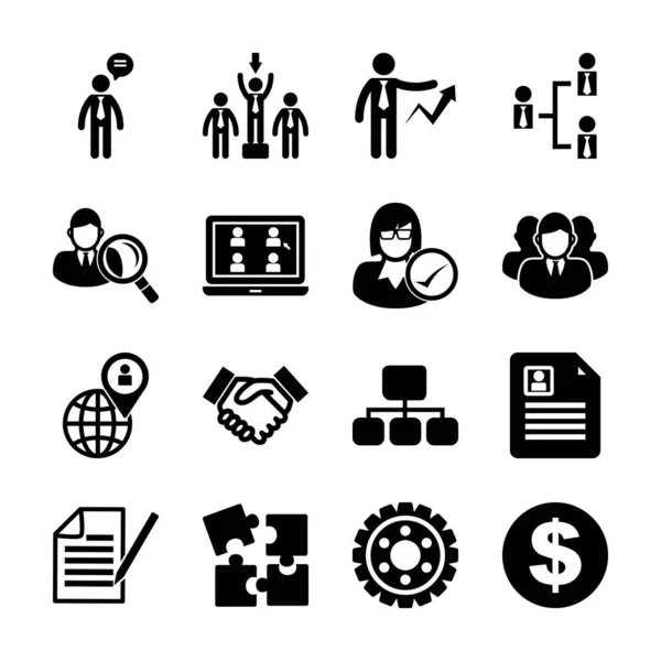 Human Resources Solid iconen — Stockvector