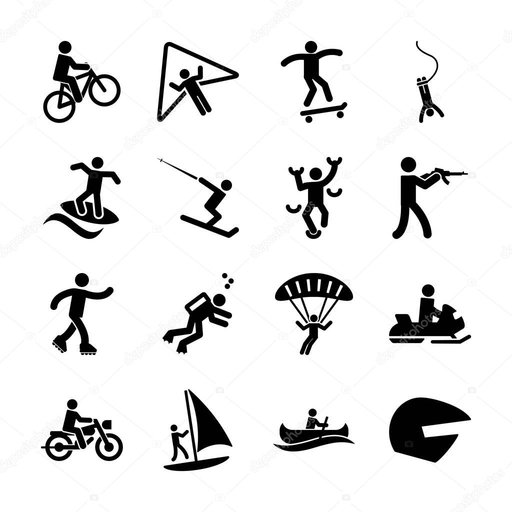 Extreme solid icon vector design