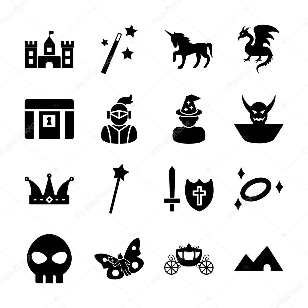 Fantasy solid icon vector design