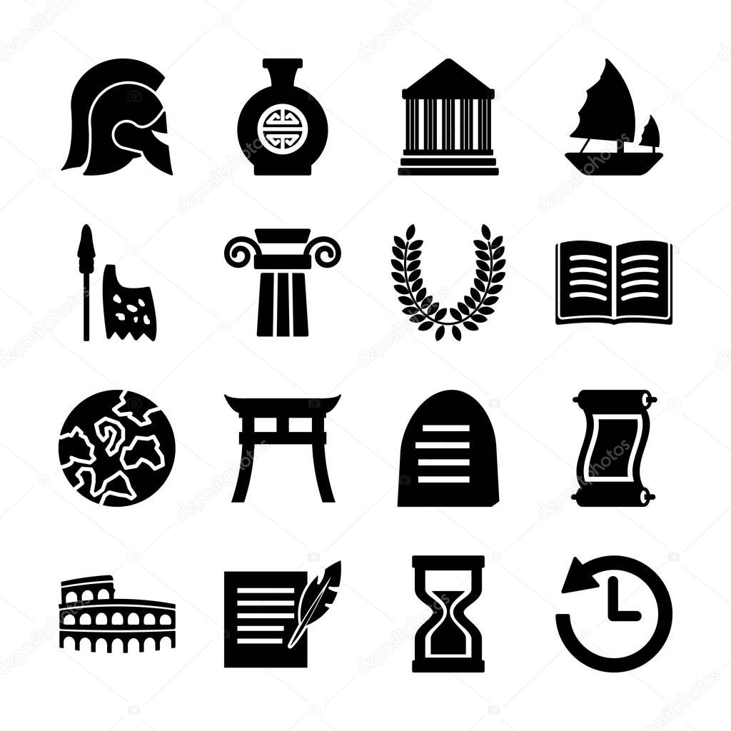 history solid icons