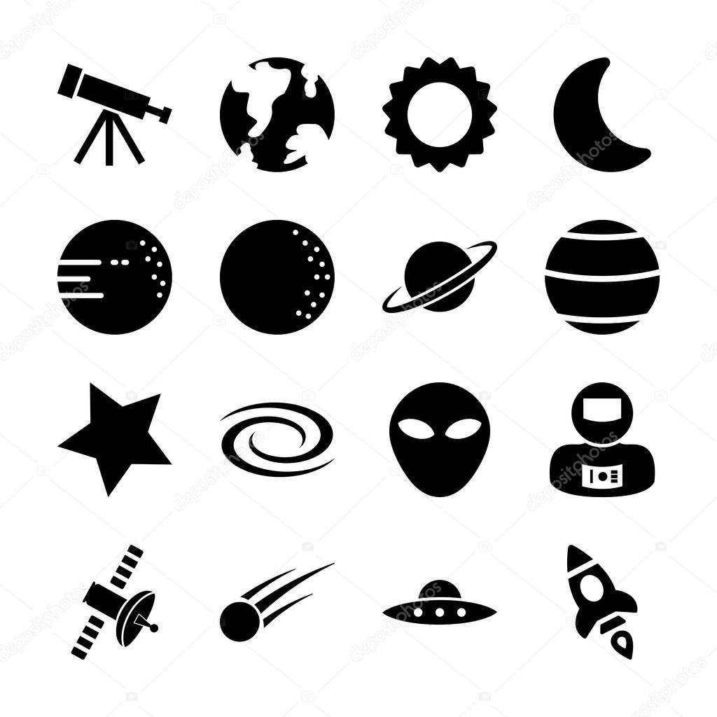 space solid icons