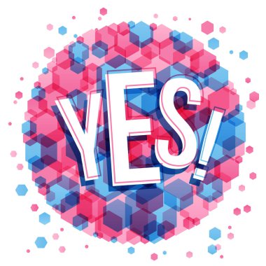 Evet kelime işareti vektör çizim