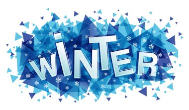 Kış kelime vektör yaratıcı çizim 