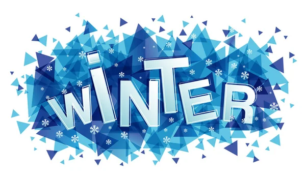 Kış kelime vektör yaratıcı çizim 