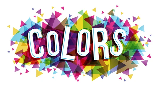 Renkleri word yaratıcı illüstrasyon