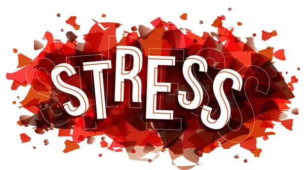 Stress Woord Vectorillustratie — Stockvector